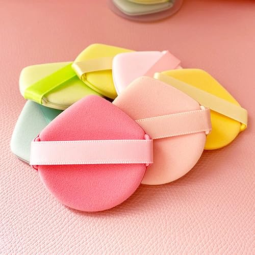 Miniatura 7 de 7 Pieces Triangle Powder Puff, Portable Soft Colour Makeup Puff Sponge for Loose Mineral Powder Cosmetic Under Eyes and Corners, Beauty Makeup Tools