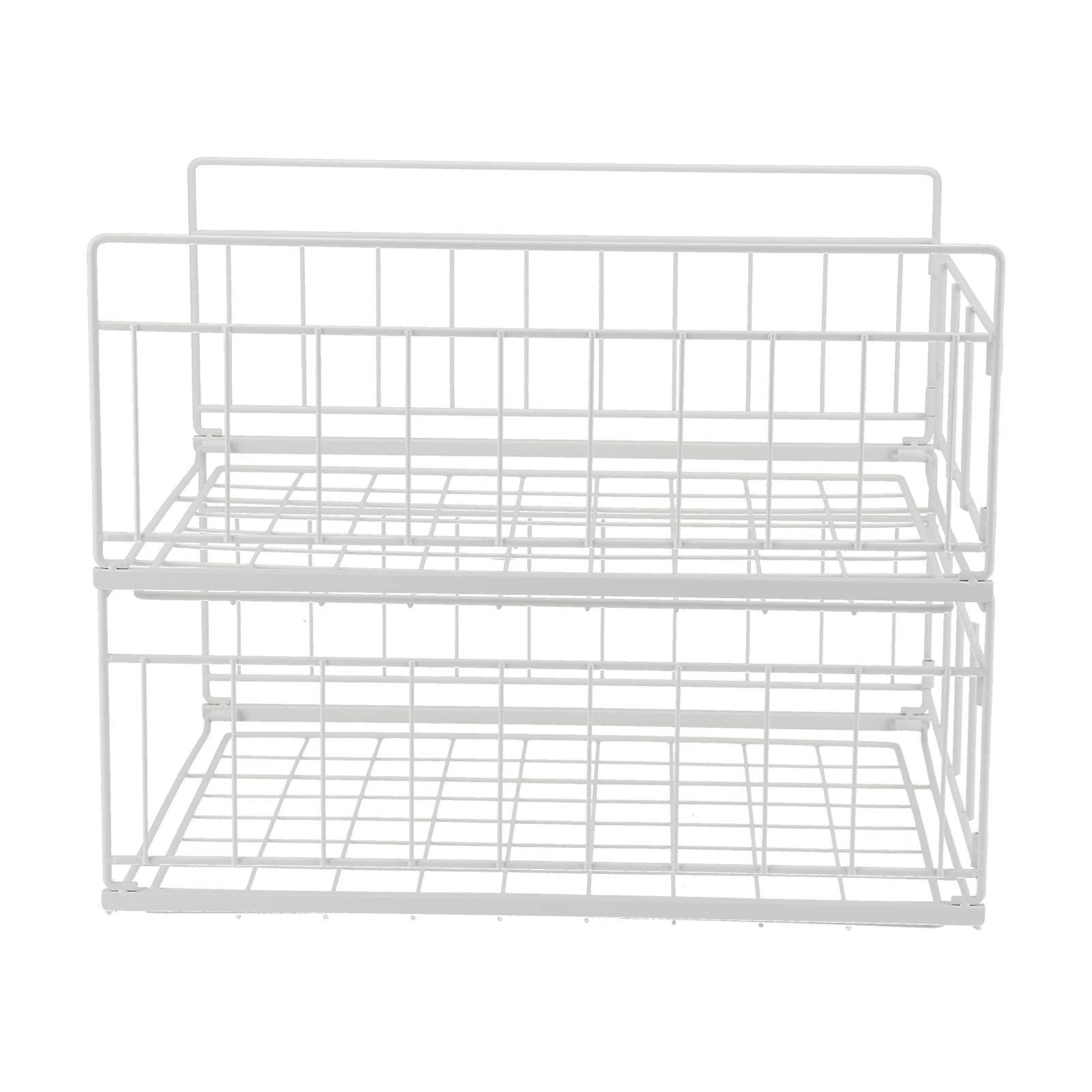 Aramox Estante de Almacenamiento de Cocina Estante de Almacenamiento de Especias de Hierro Forjado 40 X 34,5 X 32 Cm Organizador de Gabinete Desmontable para Gabinetes de Despensa, Armario, Baño,