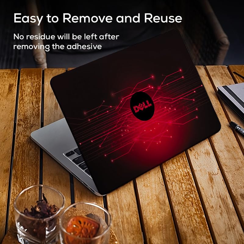 Image of Galaxsia DL239 Top+Wrist Pad Vinyl Laptop Skin /Sticker /Cover for 17 to 17.3 Inches Laptops Laminated-Removable-HD Quality Compatible for Dell (16.5x11 Inches)
