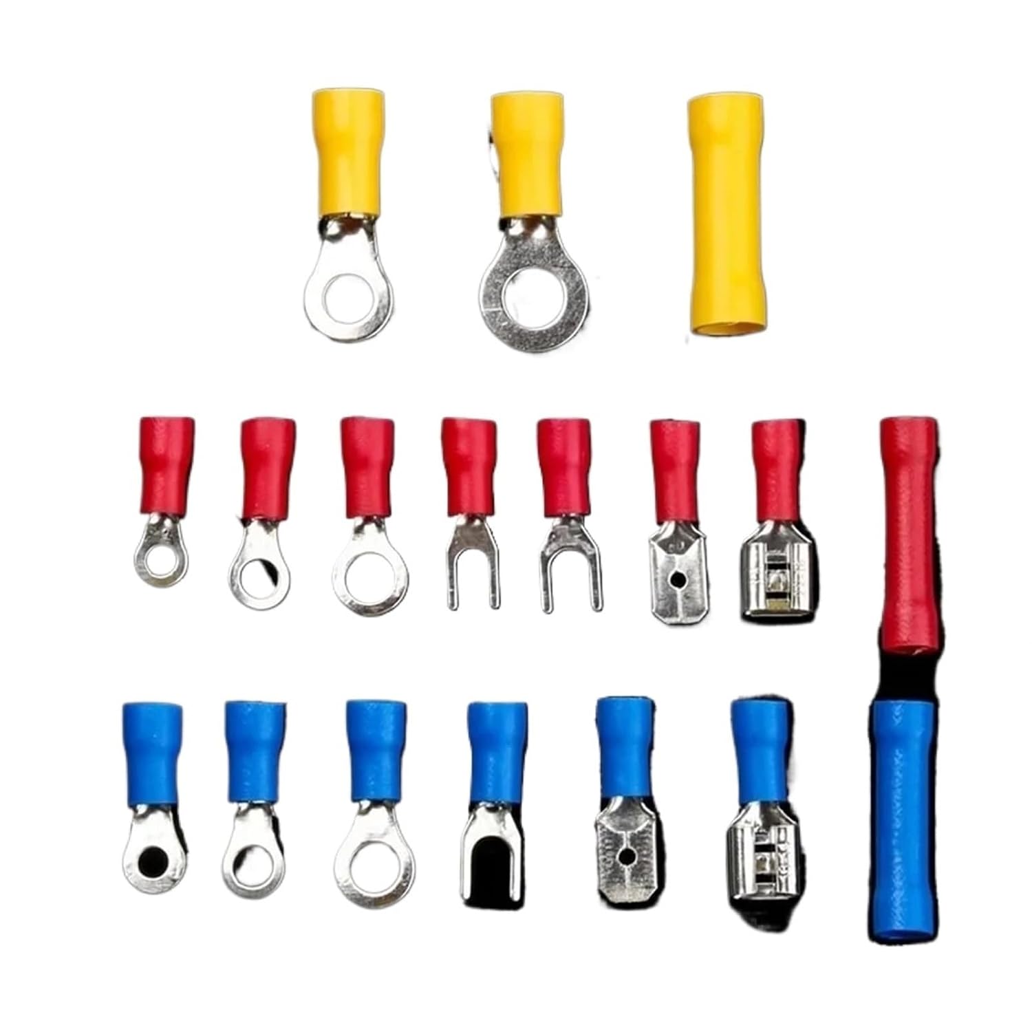 Wire Splice Connectors Crimp Spade Terminal Ring Fork Wire Connectors Set Butt Splice Electrical Cable Connector Wiring Plug for All Gauge Wire Electrical Repair＆Installation(480PCS)