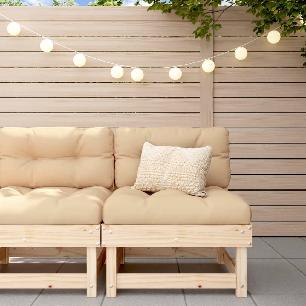 Divano Pallet Modulare da Giardino con Posti in Legno di Pino Impregnato con Cuscini,Divano Modulare Giardino da Esterno,Divano in Legno,Divano Posti da Giardino,Divano Modulare,Divano Centra