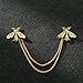 Vintage Honey Bee Brooch for Women Men Cute Bee with Hanging Chain Tassel Animal Insect Lapel Pins Elegant Dress Accessories for Hat Bag Suit Tie Holiday Party Jewelry (Gold-tone)