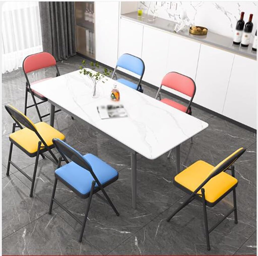 Comfortable Folding Chair,Metal Folding Chair with Soft Cushion backrest,Triple Support,for Indoor and Outdoor Office Activities,Weddings,Parties