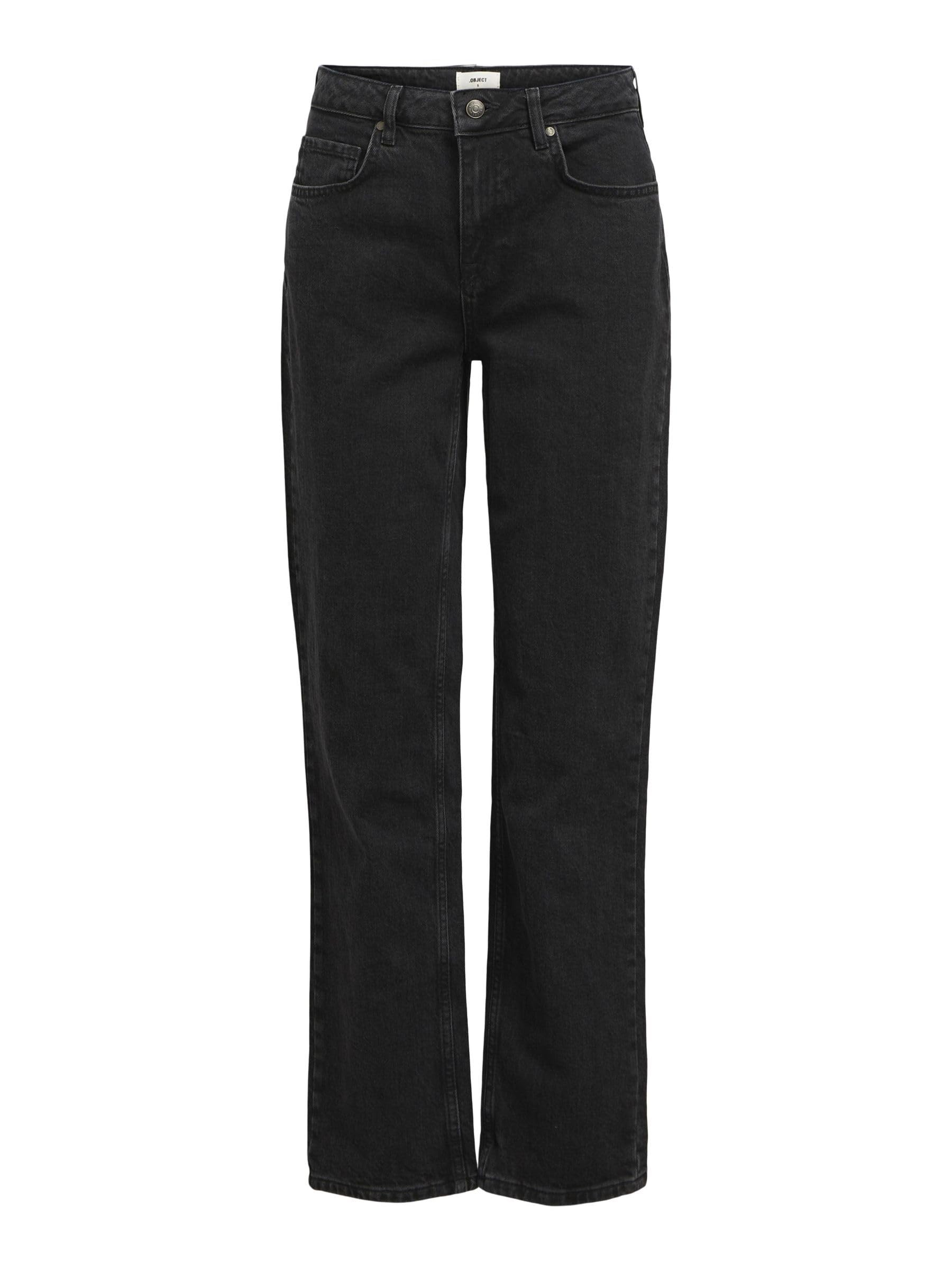 Jean straight Object Objsava Ellen denim extensible noir confortable - 6