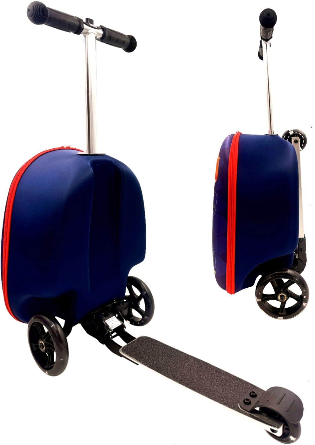 Fast Forward 2-in-1 Kids Scooter Suitcase & Ride-On Carry-On Luggage –Lightweight Carry-On Travel Case with Built-in Kick Scooter (Paw Patrol)