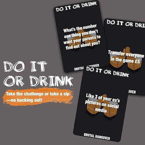 Miniatura 4 de Brutal Hangover - Divertido juego de beber para adultos  Juego de cartas de fiesta para noche de juegos, cumpleaños 21, fiestas universitarias y de