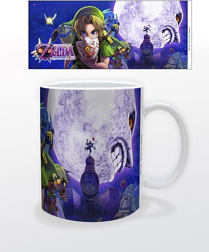 Pyramid America - Zelda - Taza Majora's Mask Moon - Taza de cerámica única de 11 oz para bebedores de café, cacao y té - Resistente a las virutas e
