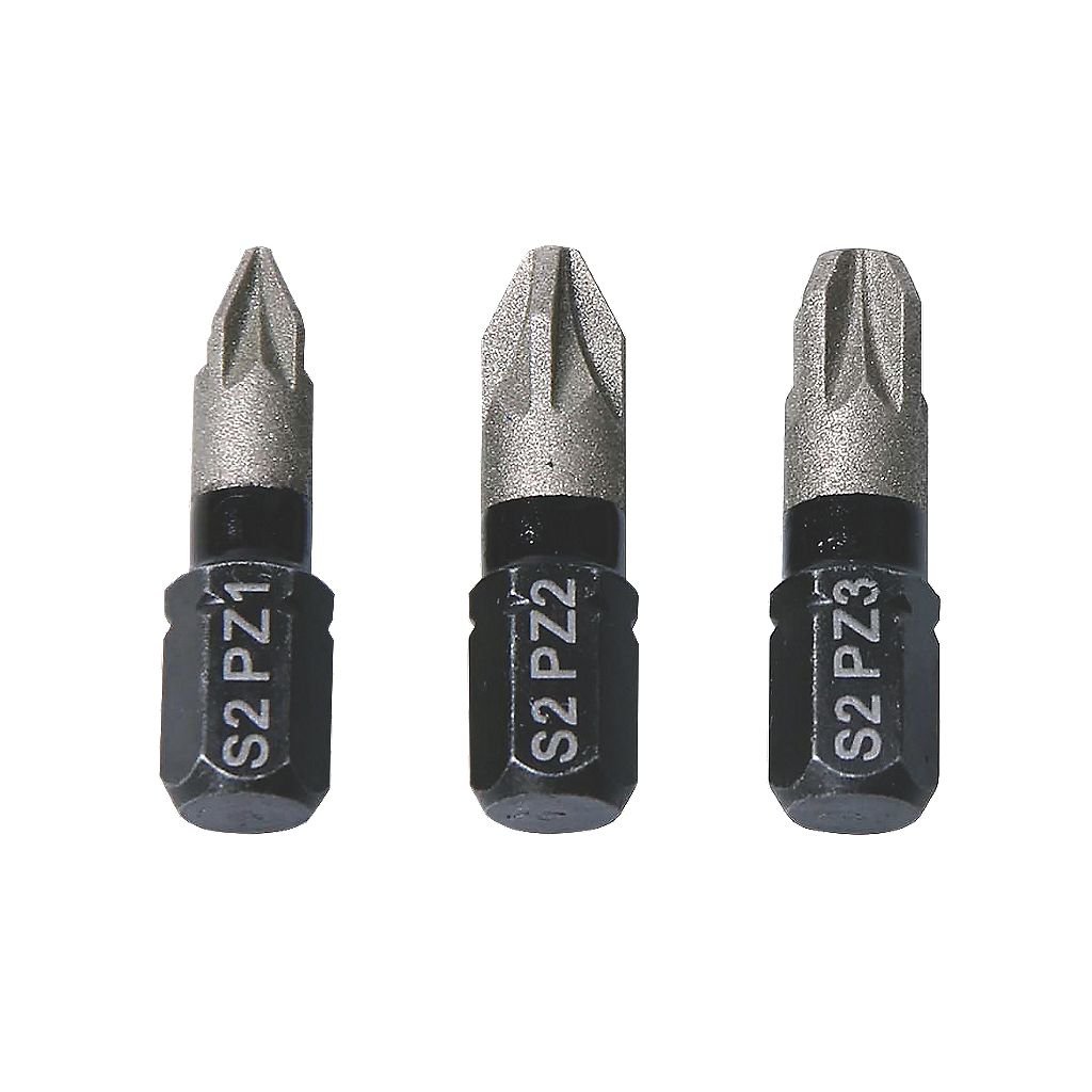 Erbauer Diamond Impact Screwdriver Bits Mixed X 25Mm 3 Pieces