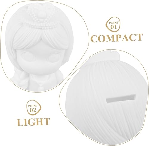 Miniatura 7 de SEWACC Caja de almacenamiento de escultura de regalo, estatua de muñeca, contenedor, mesa de comedor, colección de monedas, estuche de ahorro de