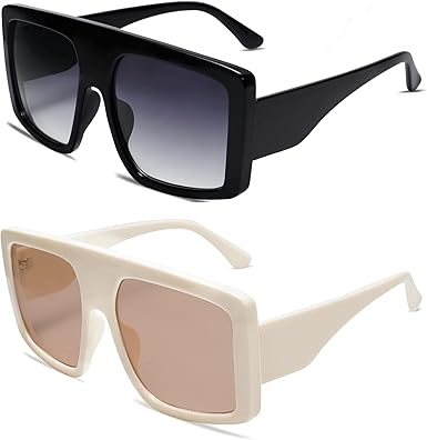 white flat top sunglasses
