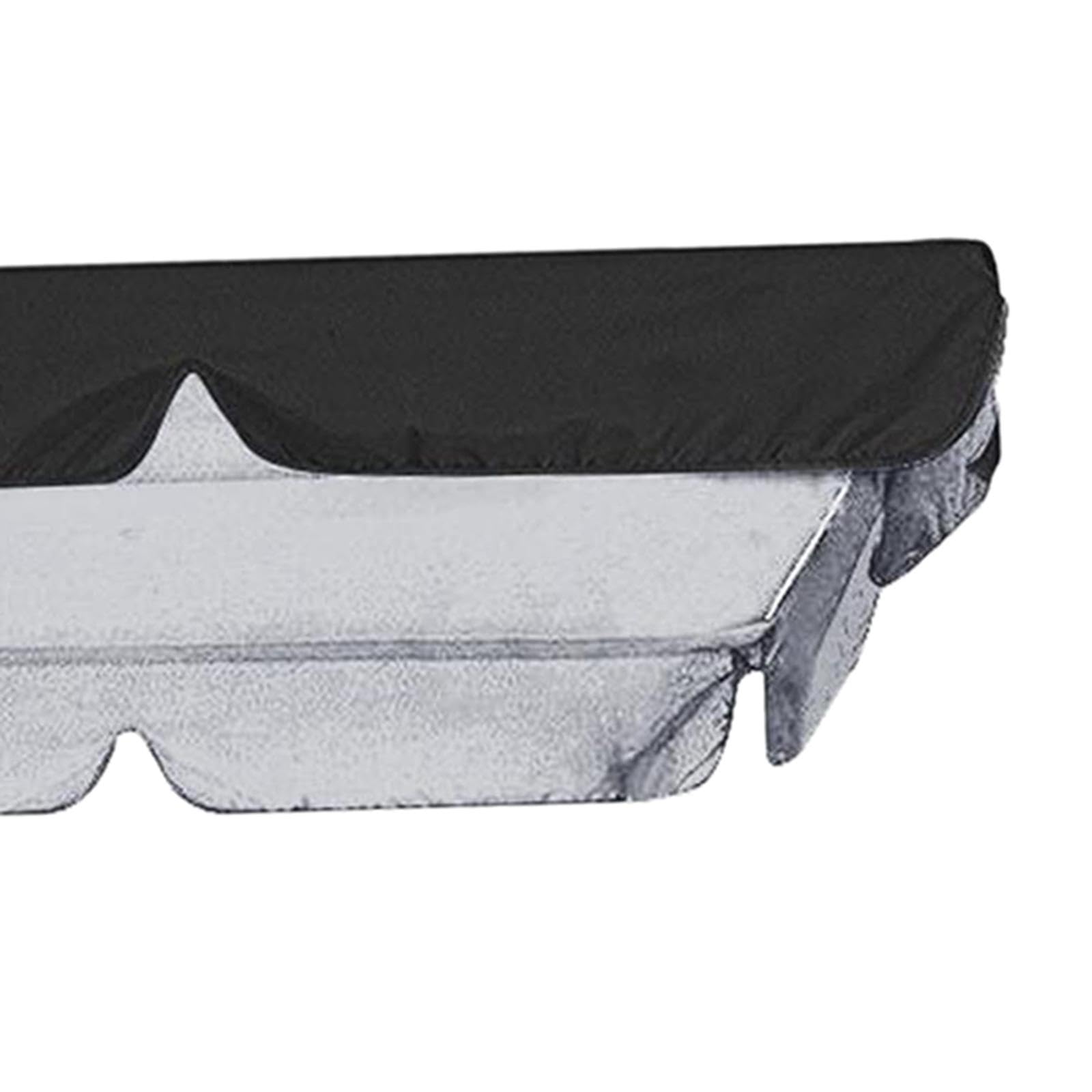 2 Pièces Balancelle Auvent Ensemble Housse Hamac Couverture Imperméable Coussin Matériel Oxford Adapté Aux Familles Terrasses Balcons, Noir
