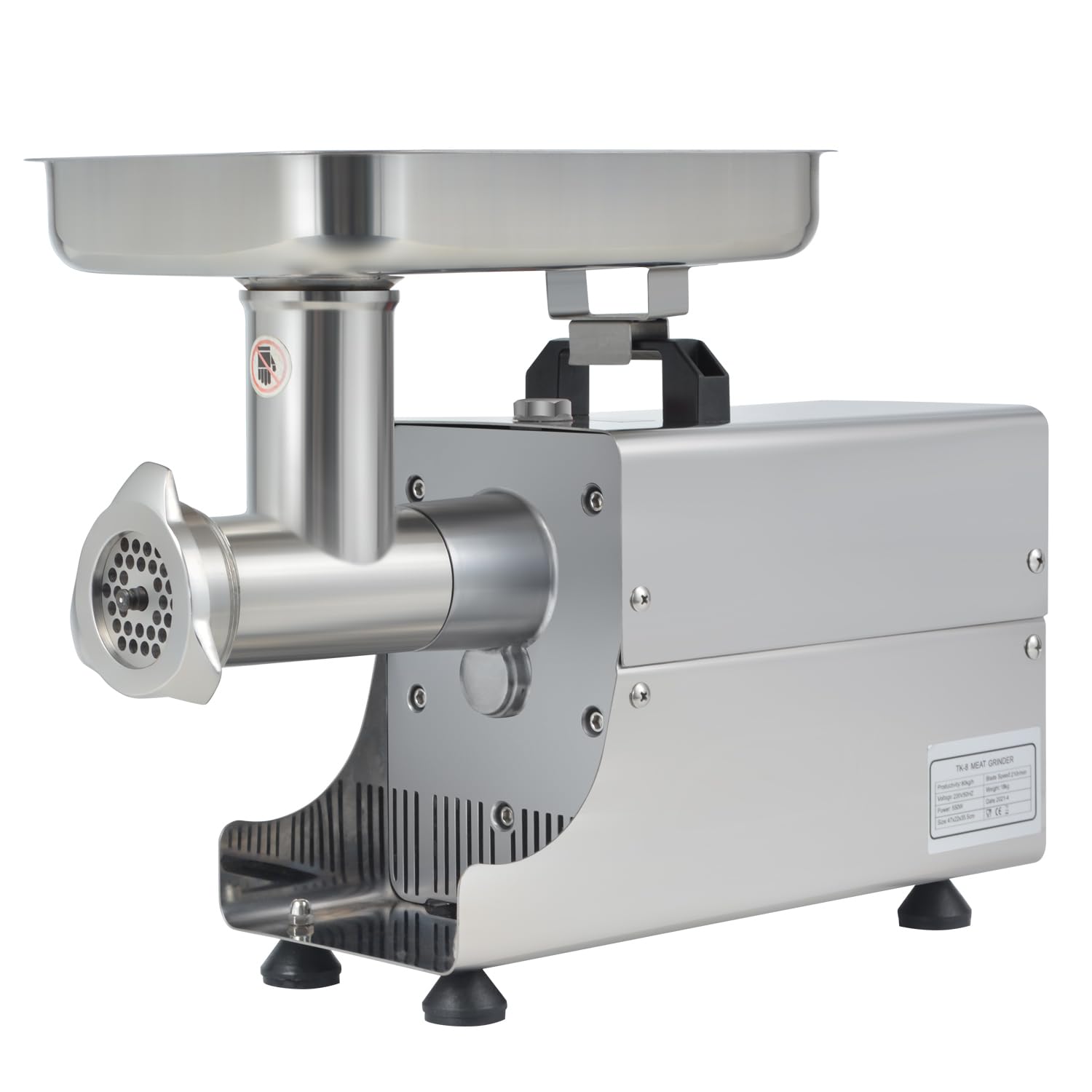 OKF Stainless Steel Electric Meat Grinder - 2800W Heavy Duty Commercial #8 Meat Grinders for Home Use with 2 Blades, 3 Plates, 3 Stuffing Tubes