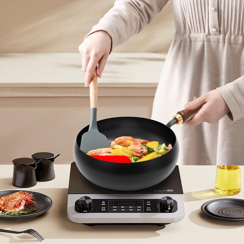 Padella in ferro non rivestita forgiata (28 cm)