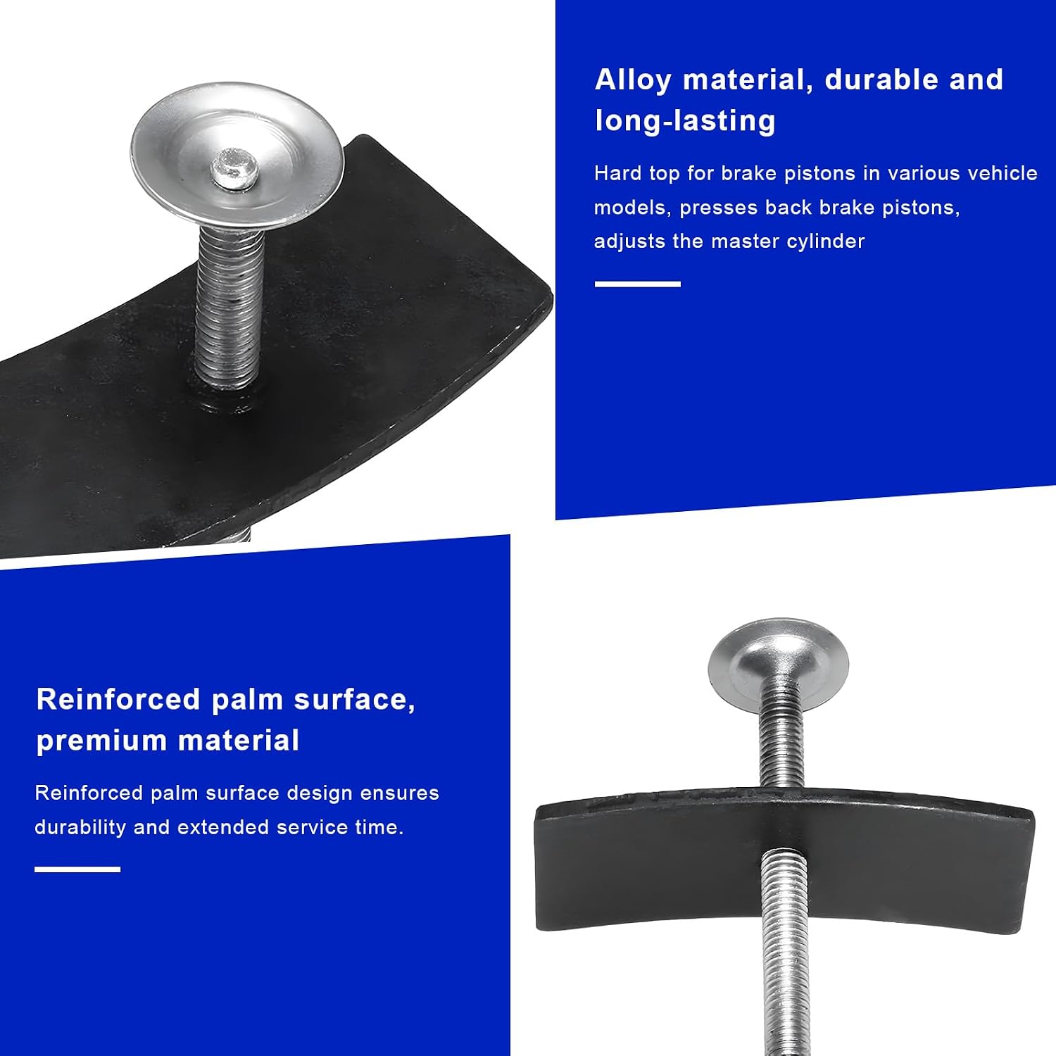 Brake Pad Spreader, 360 Degree Swivel Joint Caliper Compression Tool for Installing Brake Pads, Heavy Duty Alloy Inner Brake Piston Compressor Spreader Tool for Most Cars