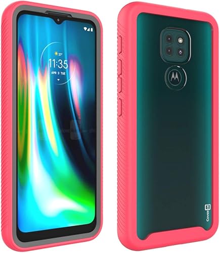 Miniatura 9 de CoverON Funda de cuerpo completo diseñada para Motorola Moto G9 PlayMoto G9E7 Plus, Ultra HD, transparente, resistente, antideslizante, color rosa