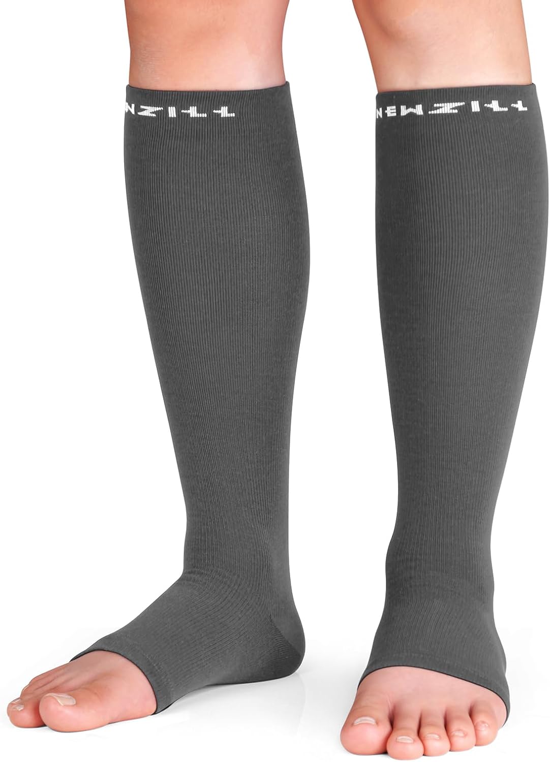 NEWZILL Copper Compression Socks for Women & Men Circulation 20-30mmHg, Graduated Open Toe, Cotton Compression Socks for Nurses