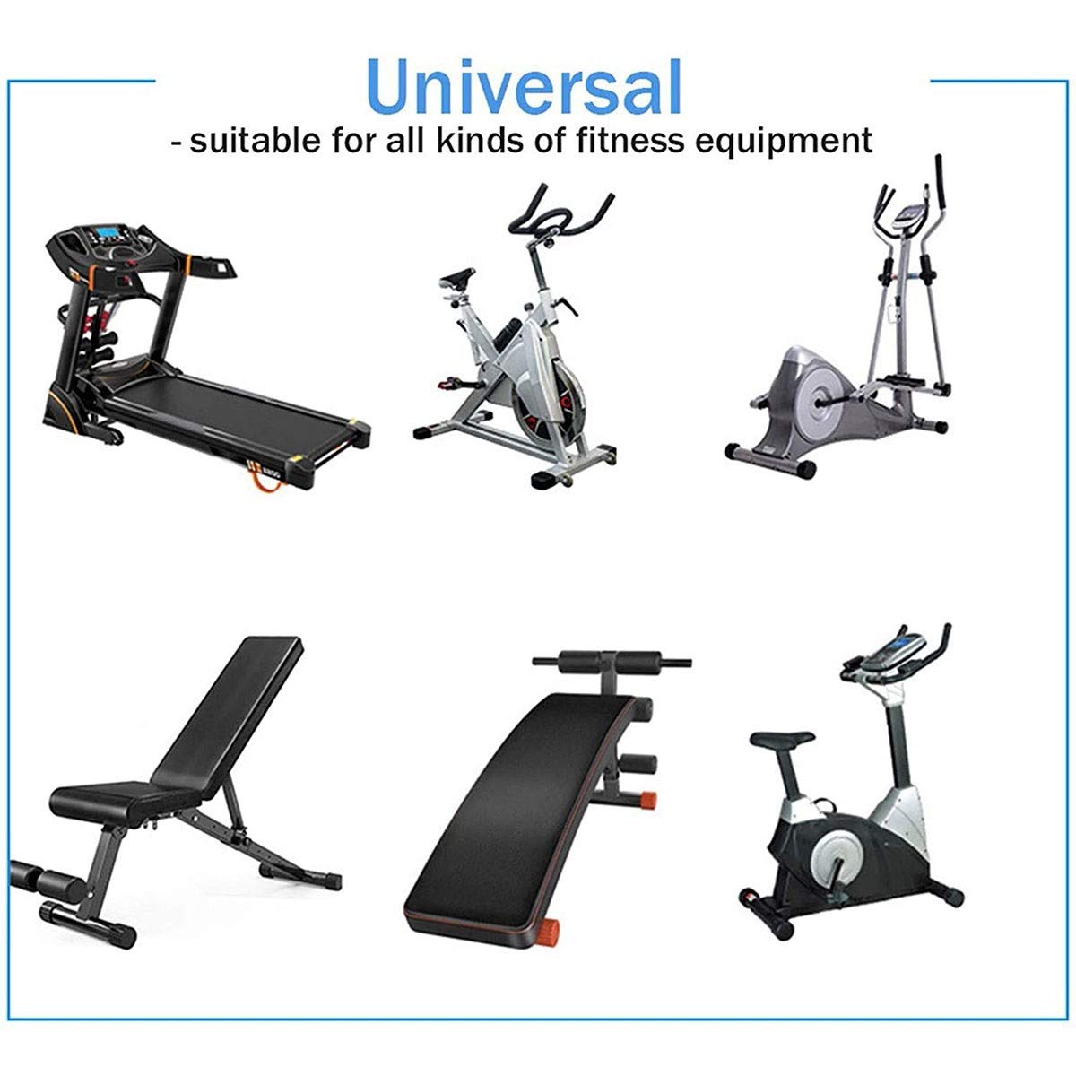 Alfombra Antivibración y Antideslizante para Cinta de Correr, Reduce el Ruido, Protector de Suelo, Esterilla para Máquinas Fitness en Casa, 200×100 cm