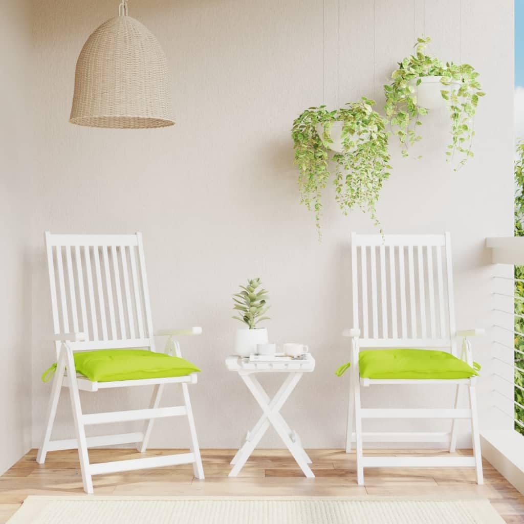 Coussin de jardin vert vif 40x40 cm pour balcon et terrasse