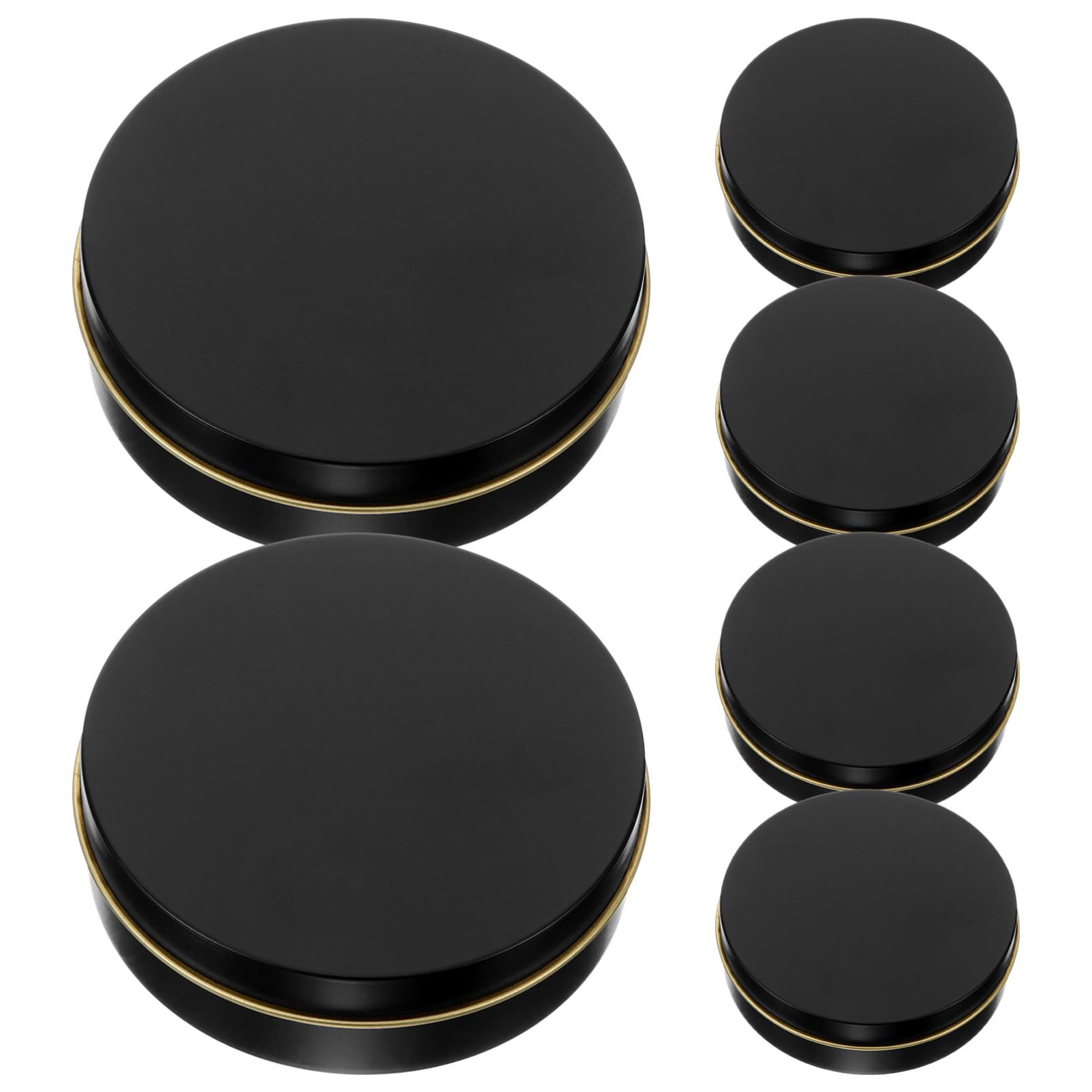 DOITOOL 6Pcs Boxes Tinplate Candle Storage Boxes Convenient Makeup Tins for Creams Lip Balms Ointments Portable Leak Candle Accessories for Travel and