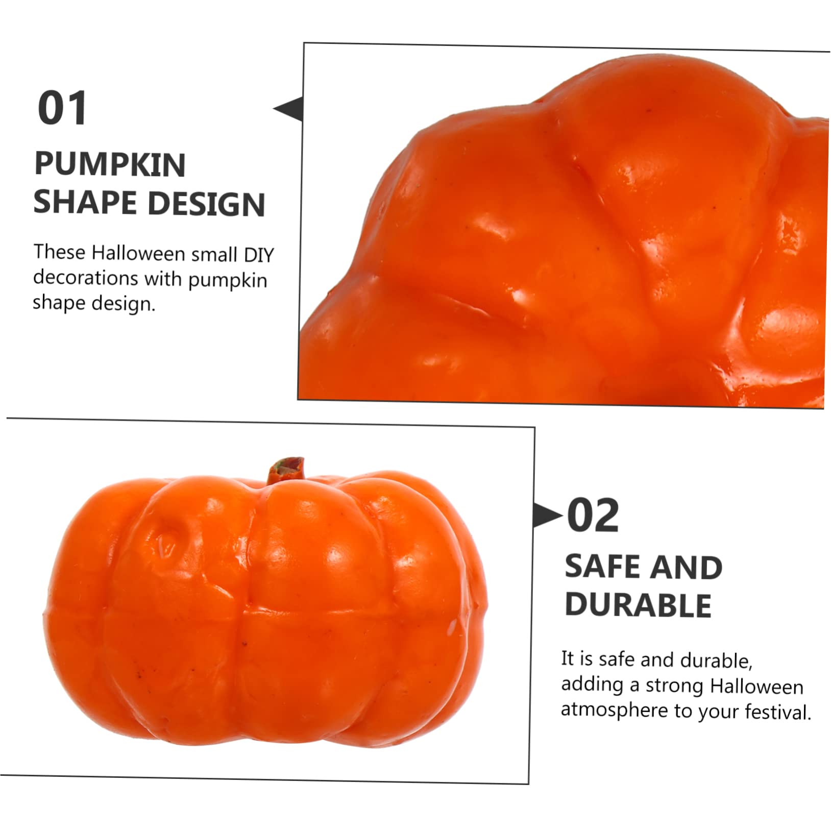 PRETYZOOM 700 Piezas De Decoración De Calabazas Falsas Calabazas De Halloween Adornos De Dulces Putka Grandes Artificiales Decoraciones De Otoño para El Hogar