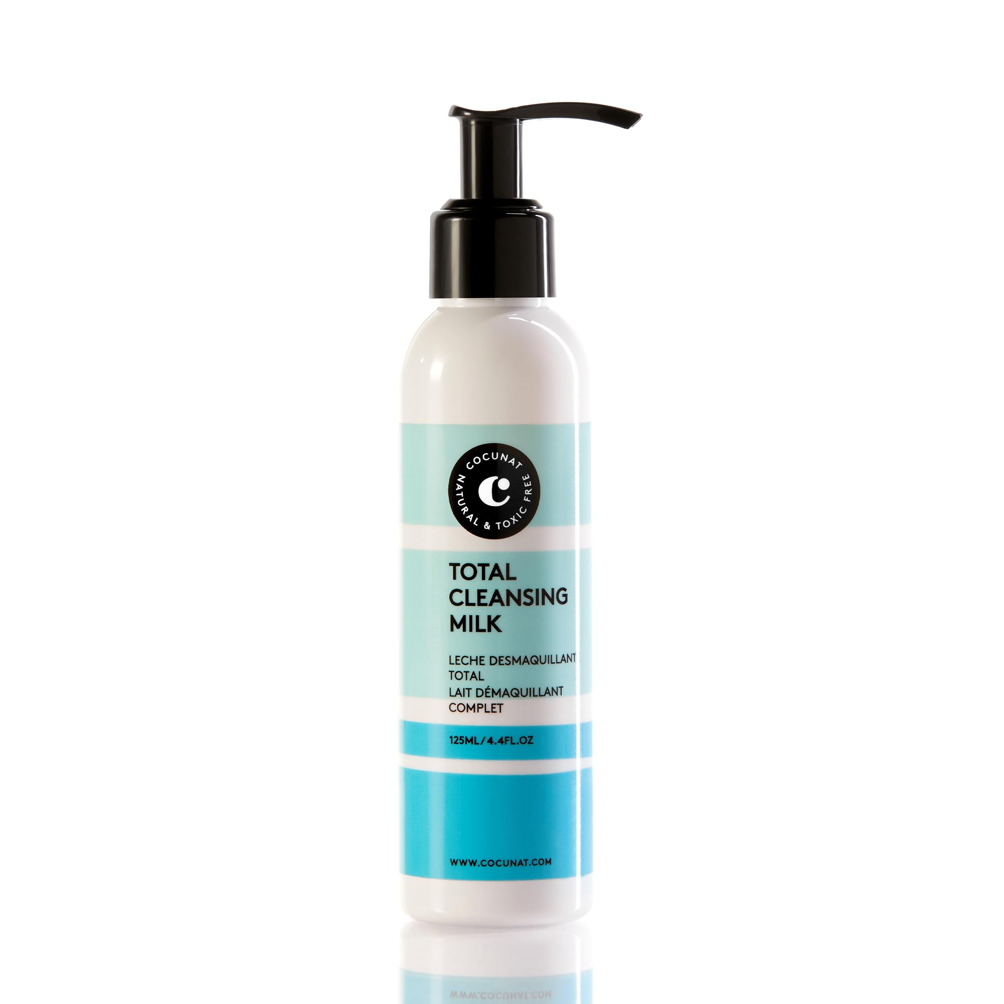 COCUNAT - Total Cleansing Milk - Leche de Limpieza - Desmaquillante - Limpia en Profundidad - Elimina Maquillaje Waterproof - No irrita -Todo tipo de pieles - Piel suave - 125 mll