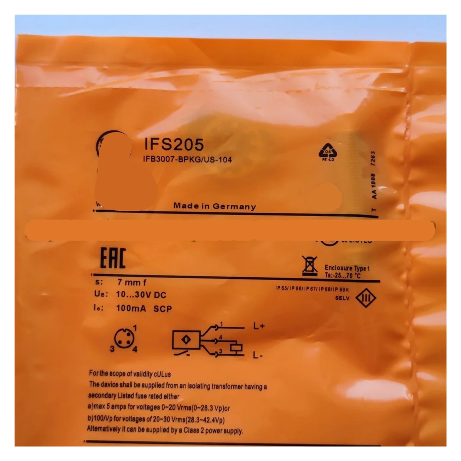 Cjkxpzmh Ifs212 1Pcs Ifs204 Ifs205 Ifs206 Ifs211 Ifc204 Proximity Switch Sensors(Ifs212)