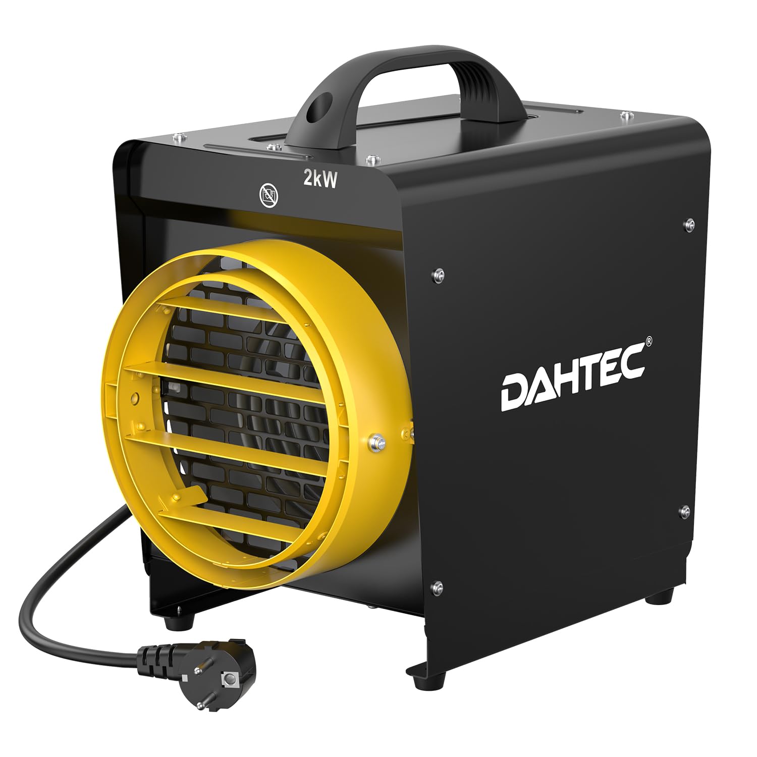 DAHTEC Calefactor de Tubo 2000W IP24 con Termostato, CE para Garaje Taller