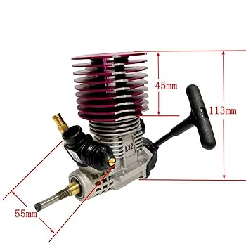 ホビーラジコン Rc car engine kingtair K32 Nitro Engine 32 Glass 5.2cc Motor for Team LOSI