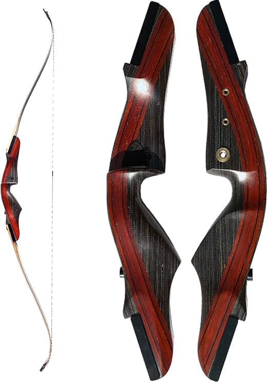 Black Hunter Recurve Bow 60" Wooden Takedown Recurve Bow Hunting
