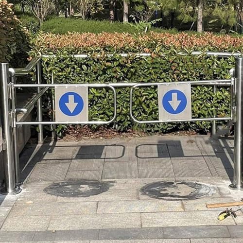 Genérico Barricadas Conos de Seguridad Cintas de Advertencia Barreras de estacionamiento Señales Señales Barrera de tráfico expandible, Puerta de Seguridad de Cierre automático - Barrera metálica de