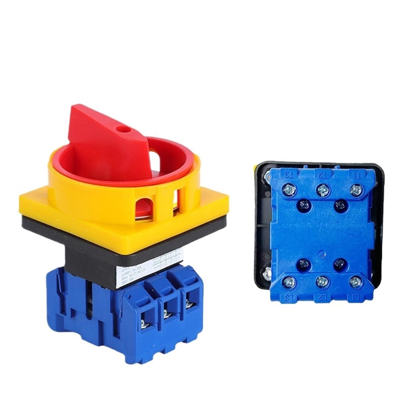 Interruptor aislador de desconexión YMD11-25 Selector de potencia 690V 25A 3 polos leva de cambio contactos giratorios plateados principales parada de emergencia