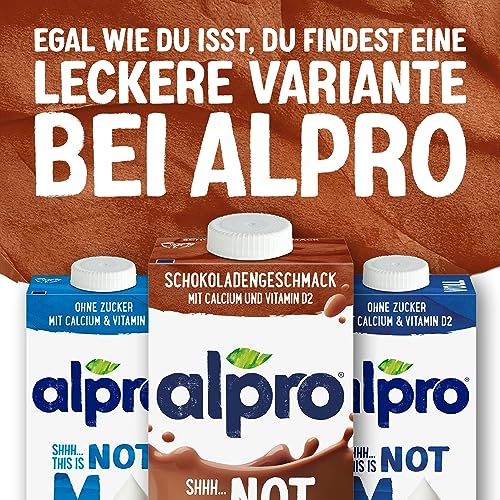 Alpro THIS IS NOT MLK Schokoladengeschmack Drink Pflanzlich 8x1L haltbar | 100 Prozent pflanzlich | enthält Calcium, Vitamine D sowie viele Ballaststoffe | laktosefrei