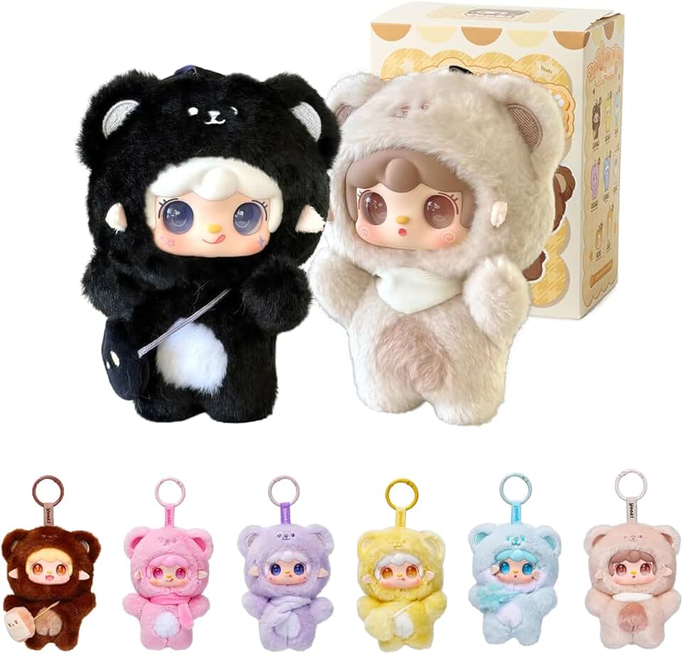 YOOKI V4 Take A Bite of Bear Series Plush Blind Box 1PC (1 of 8 Possible Styles) Cute Figures Collectible Toys Birthday Gifts (1Pc BlindBox)