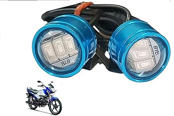 Blue colour 6 Led Strobe Light for Bike | Warning Emergency Police Light | Motorcycle Strobe Light | Compatible with Hero Splendor I Smart 110