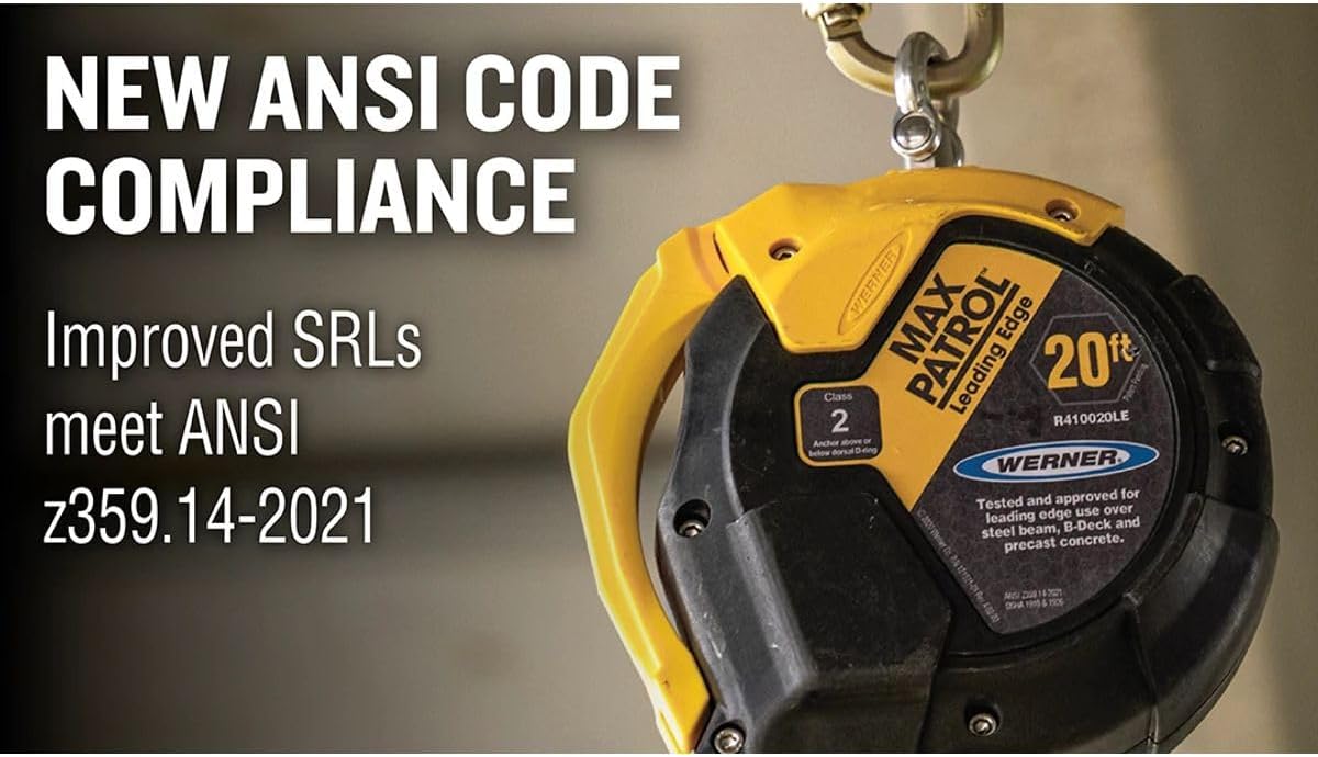Werner R410010LE - 10' Max Patrol Self Retracting Lifeline - Class 2 Leading Edge Retractable