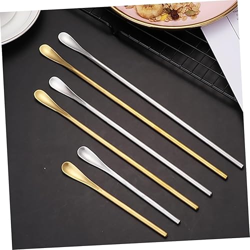 Miniatura 4 de Cuchara de hielo de acero inoxidable, cucharas para remover miel, cucharas para mezclar café, cucharas para revolver bebidas, cucharas para revolver