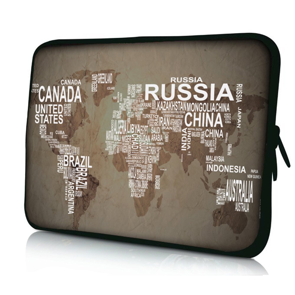 CorlfulCase174; 17" 17.3" inch Laptop Bag Notebook Case Sleeve (Can Be use as Mousepad) For APPLE MACBOOK PRO 17/Toshiba Qosmio 17/Dell Alienware 17/MSI GS70 Stealth Pro/MSI GT70 Dominator Pro/Sager Cleo x7200/ASUS ROG G750 - WorldIntheBag B17-90005