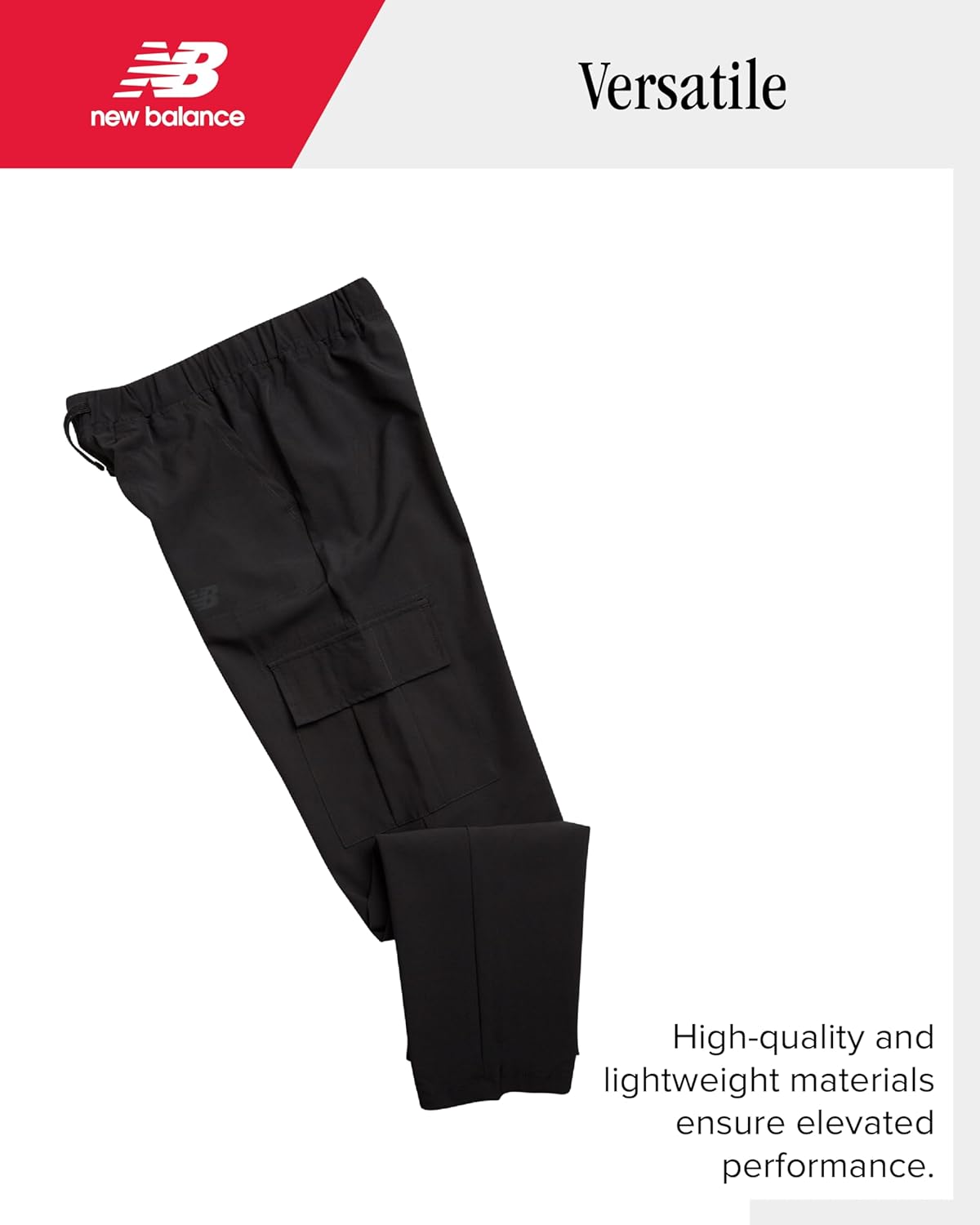 New Balance Active Girls Pants - Athletic Stretch Woven Wide Leg Joggers - Kids Dance School Cargo Pants (7-16) - Image 4