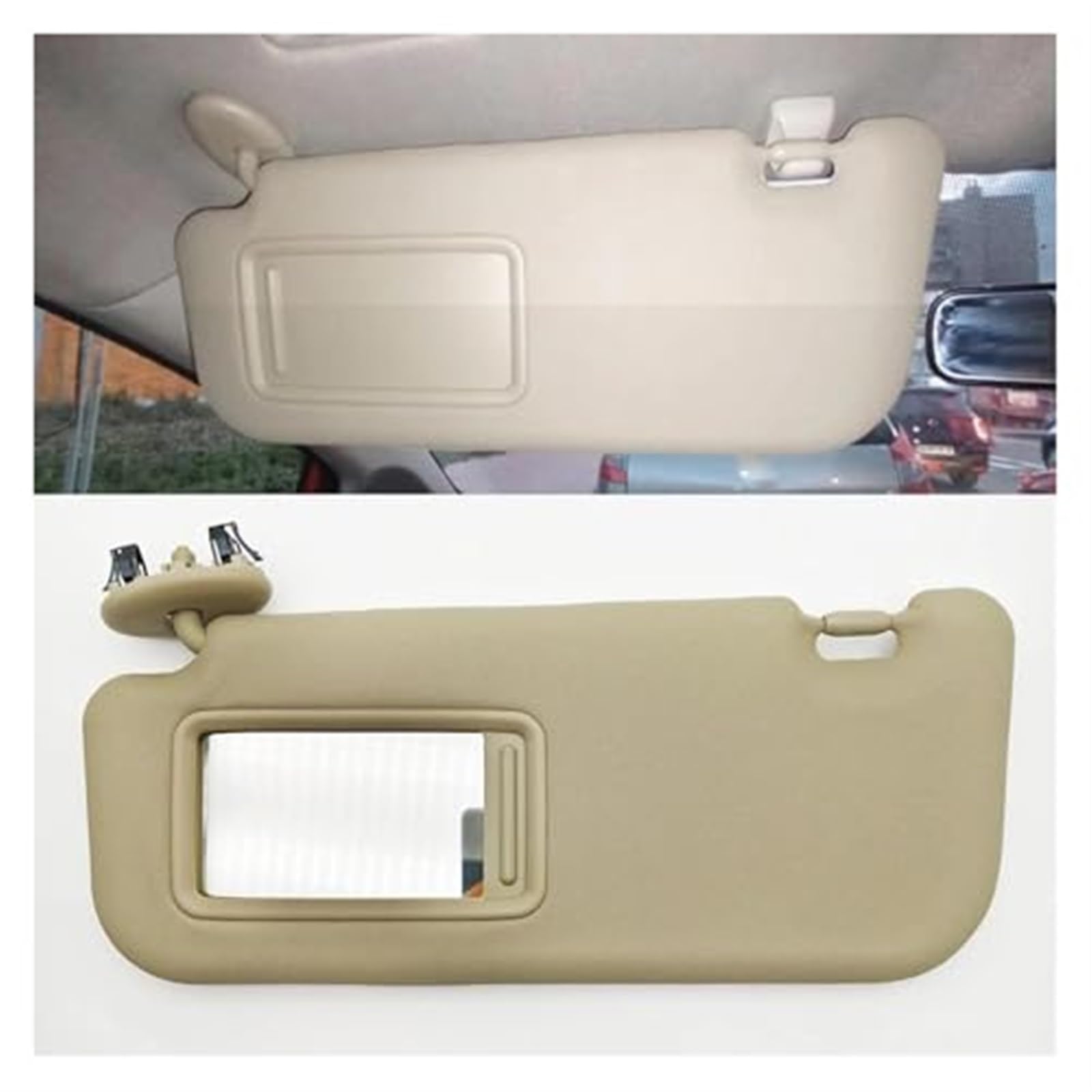 Organisateur côté passager gauche, pare-soleil, miroir