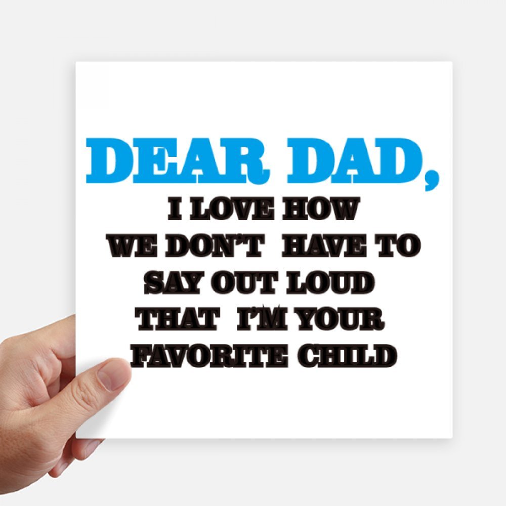 Pegatinas Querido papá de 20cm vinilos cuadrados para decoración de pared portátil coche y maleta