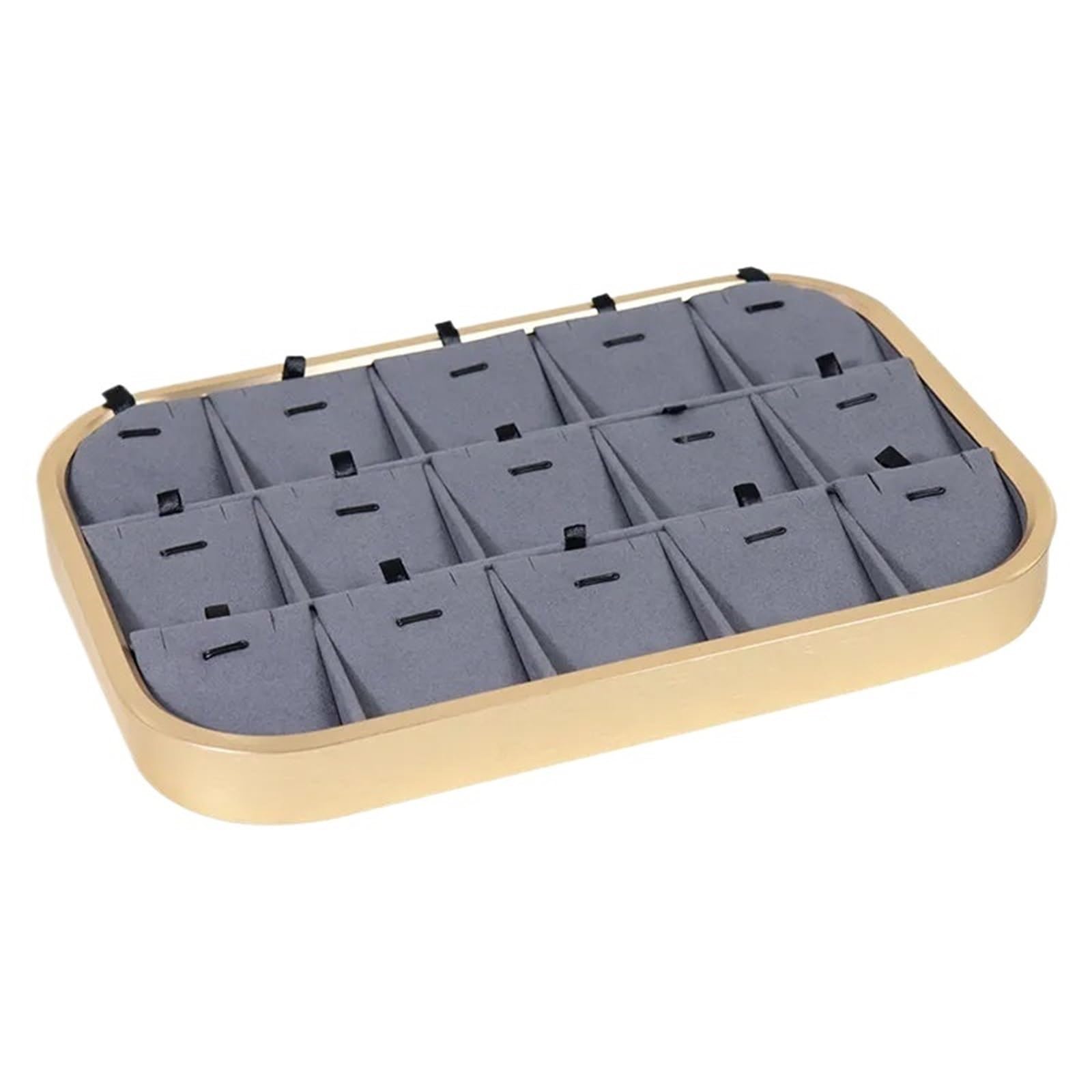 MKYYIOED Jewelry Trays Metal Jewelry Display Tray Necklace Ring Velvet Jewellery Storage