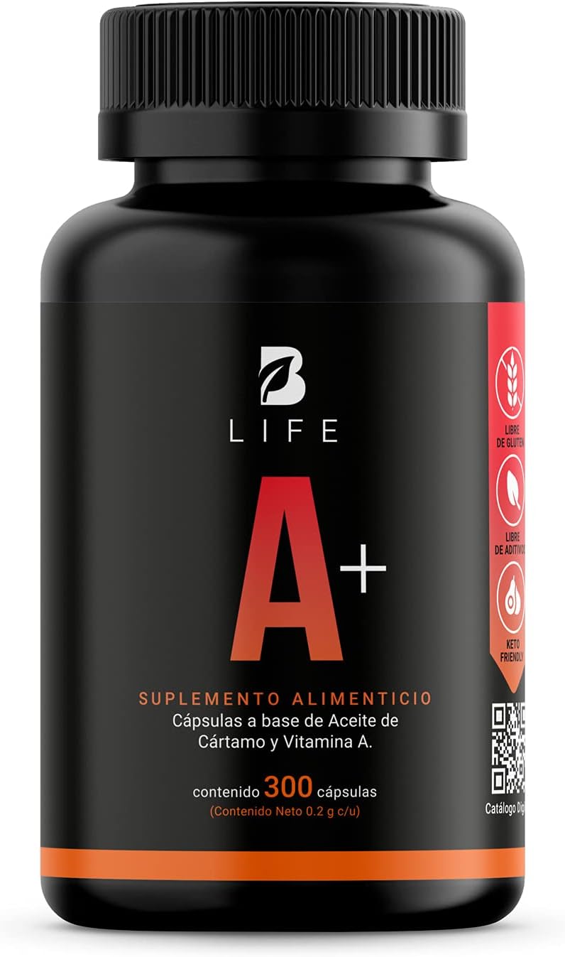 Vitamina A 300 Cápsulas Blandas de 1000 mcg. Ingredientes naturales. A+ ...