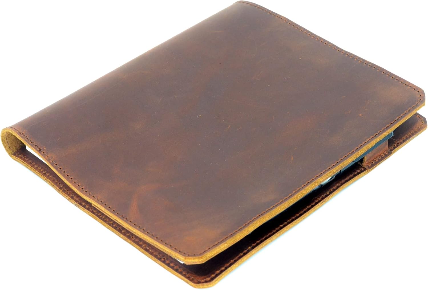 Personalized Distressed Genuine Leather Notebook Notepad Cover for Rite in the Rain Top Spiral Notebook 3" x 5" / 4" x 6" Rocketbook Mini Steno Notes