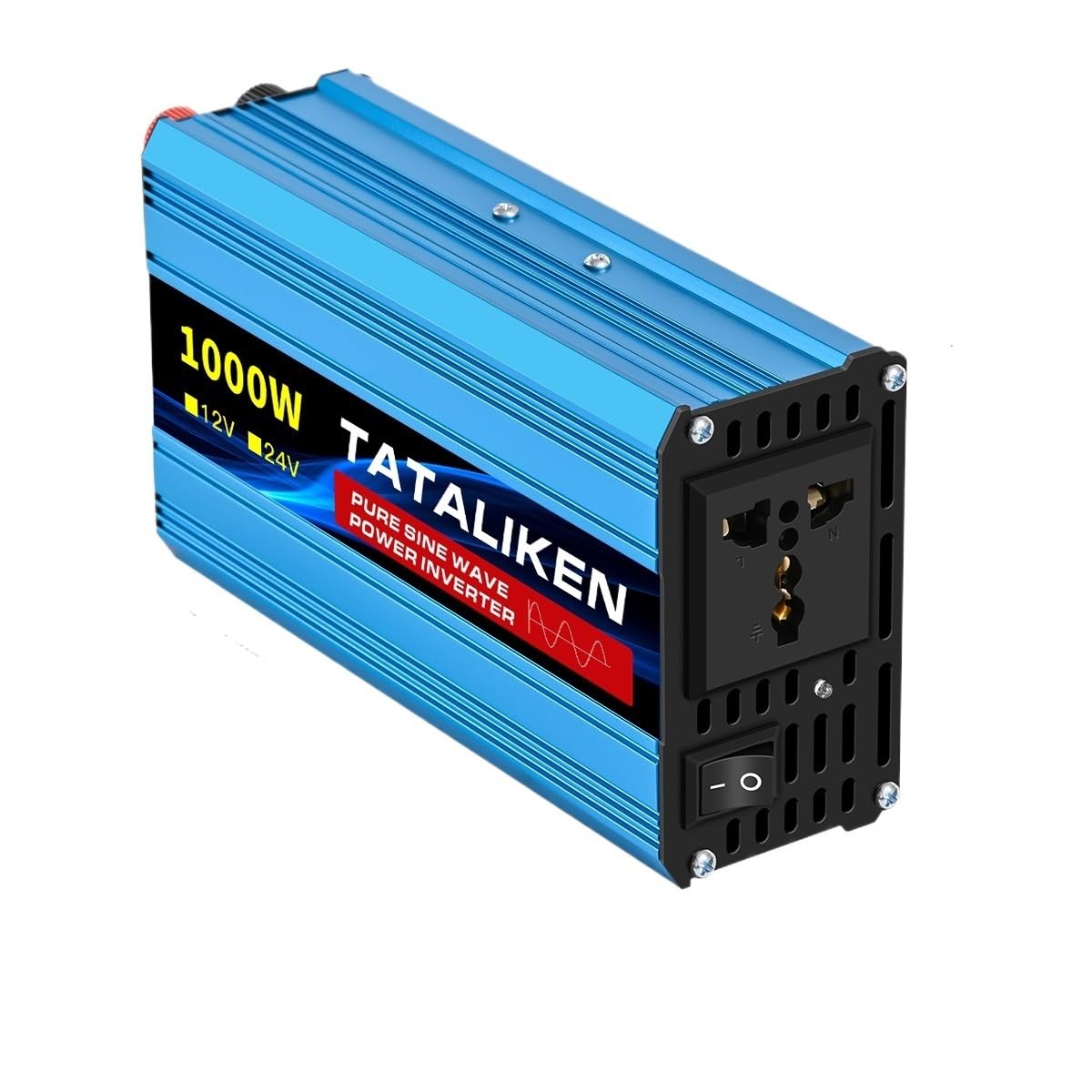 Inverter Auto,Inverter Onda Pura Inverter a onda sinusoidale pura 1000W-4000W CC 12V/24V a CA 220V 50Hz Inverter di potenza Caricabatterie(24V 1000W 220V)