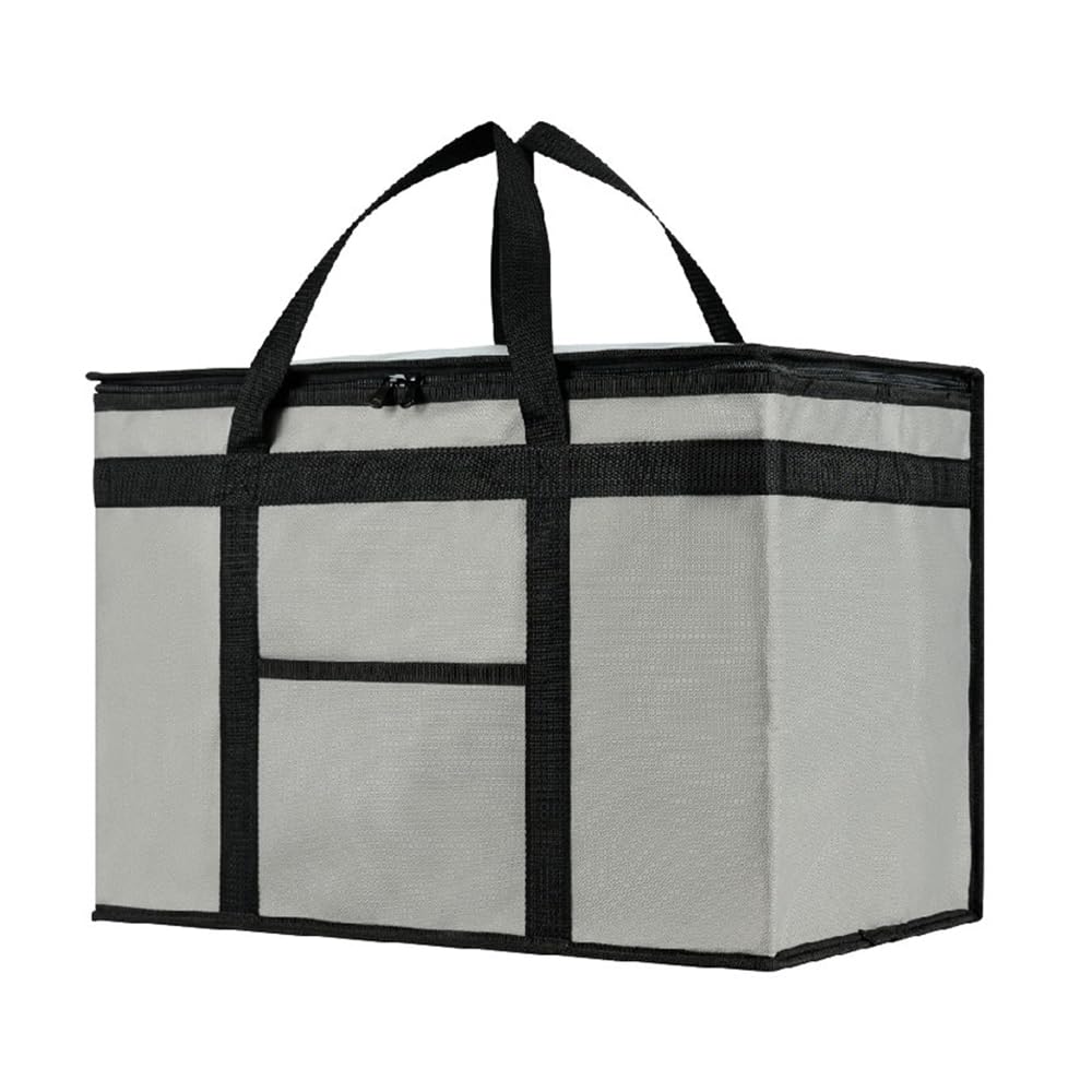 NZ home Insulated Bags for Food Delivery (2XL) Grocery Shopping Cooler Bag, Pizza Delivery, Hot & Cold Catering Tote, Reusable, Foldable & Heavy Duty