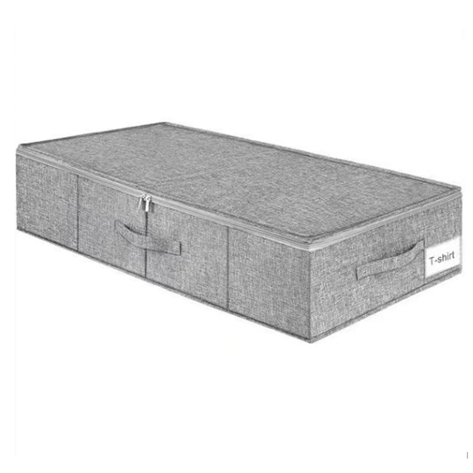 Almacenamiento De Cama, Almacenamiento Bolsas De Contenedores Con Tapa, Plegable Almacenamiento De Ropa Cajón Organizador Con Resistente Paredes Laterales/fondo, Almacenamiento Conten(Size:76X38X17CM)