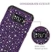 Casetego Compatible with Galaxy S8 Case,Glitter Sparkle Bling Three Layer Heavy Duty Hybrid Sturdy Shockproof Protective Cover Case for Samsung Galaxy S8,Shiny Purple