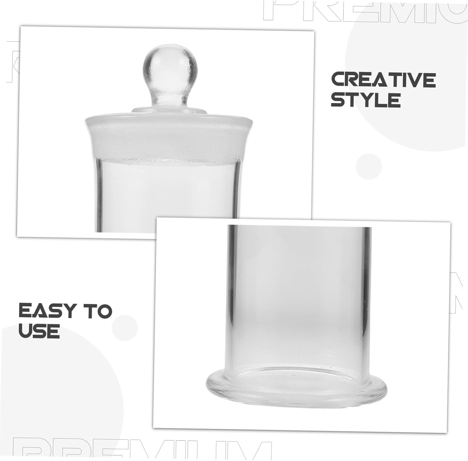 Clear Glass Specimen Display Bottle with Sealable Lid Laboratory Storage Jar for Preserving Extraterrestrial Samples and Scientific Collections