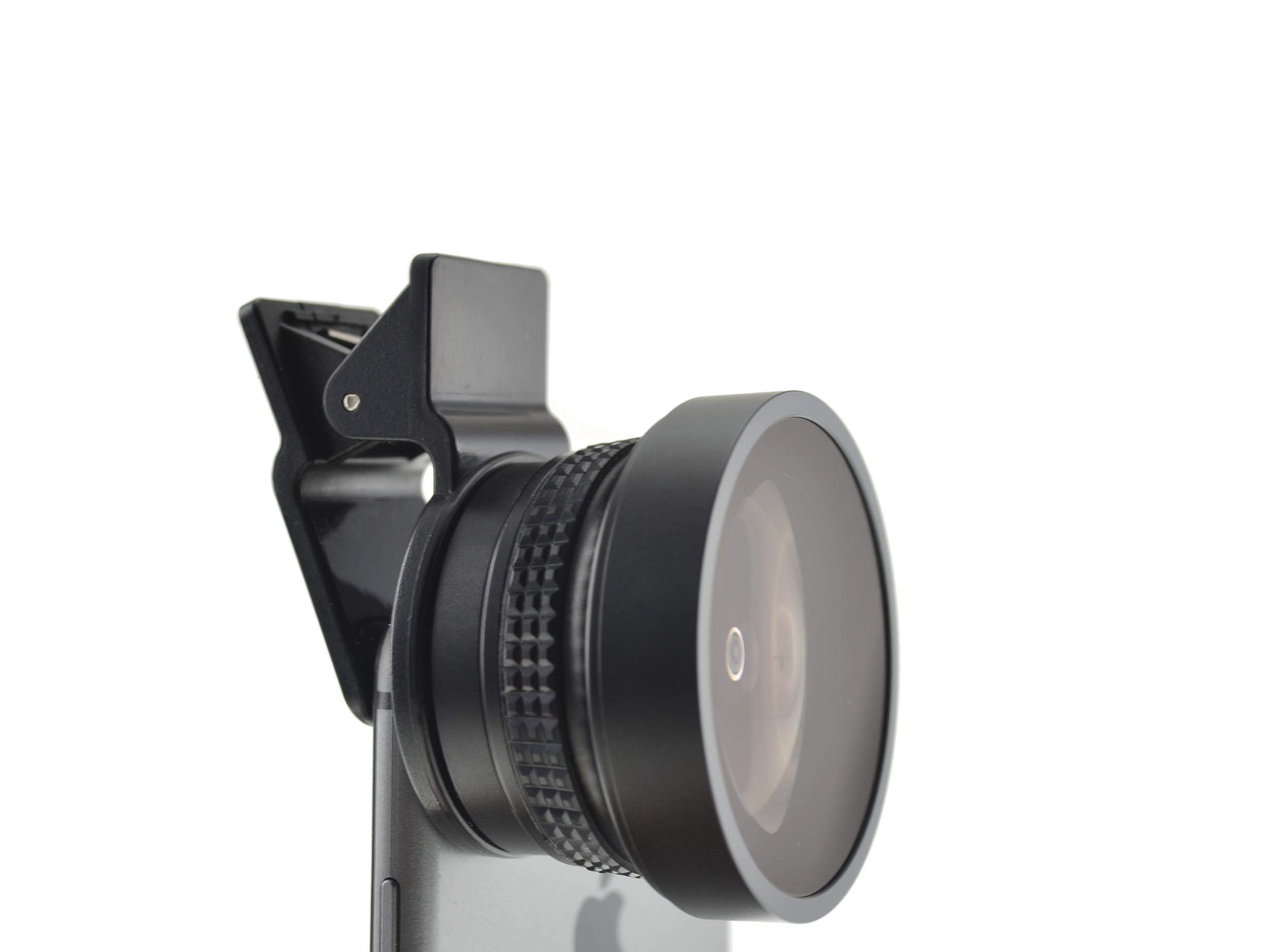 SYSTEM-S Occhi di Pesce e Macro 37 mm Lente con Clip per Smartphone