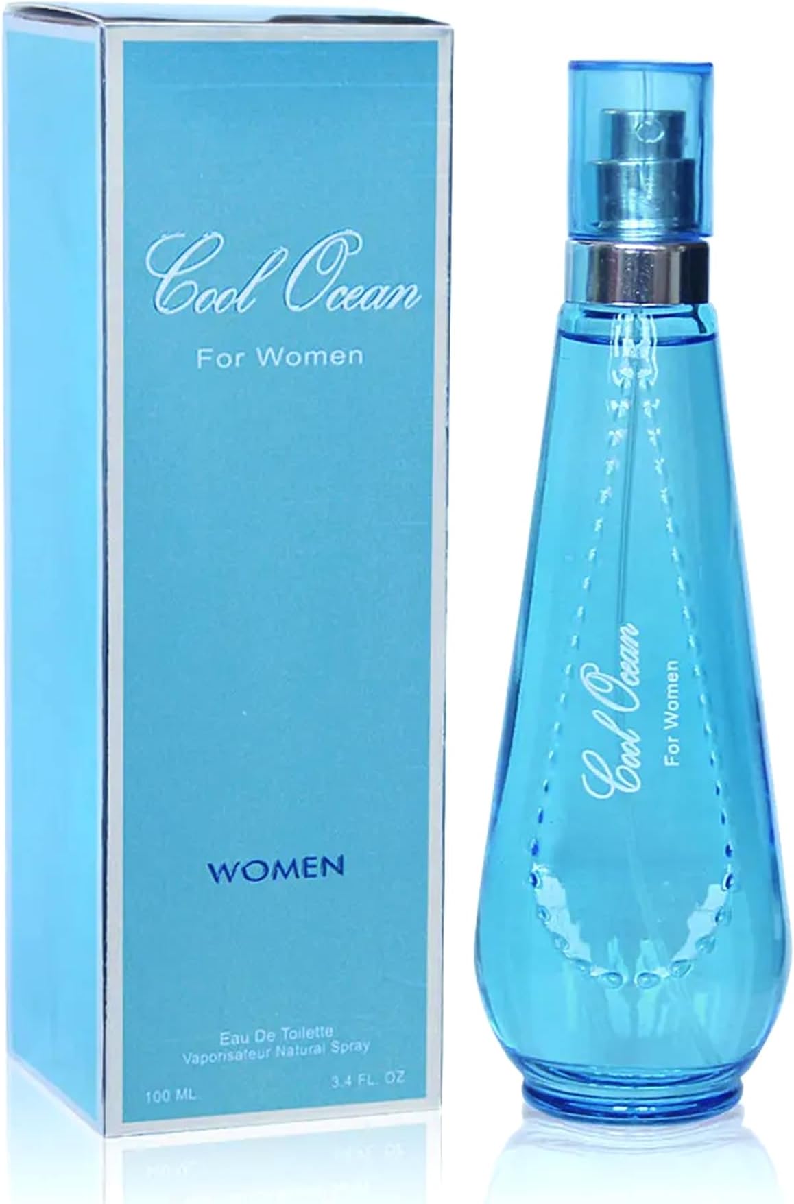 AFLUXE Cool Ocean Women Perfume–Bold & Sophisticated Scent Eau De Parfum With Citrus,Spice,And Woody Notes Long Lasting Natural Spray Fragrance 3.4 Fl Oz